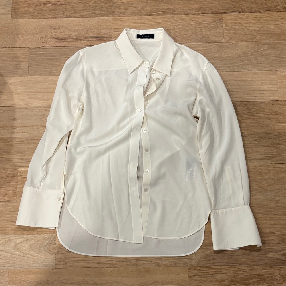 Joseph creme white blouse
